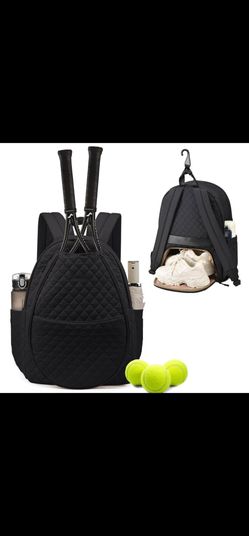 Sucipi Tennis Bags for Women, Quilted Tennis Racket Bag with Shoe Compartment