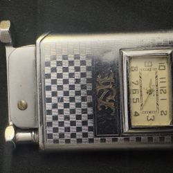 RARE VINTAGE ELGIN OTIS WATCHLIGHTER PETROL POCKET LIGHTER C1930s