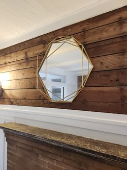 Gold Metal Octagonal Wall MIrror