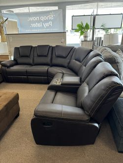 6pc Reclining Sectional 3 Recliners
