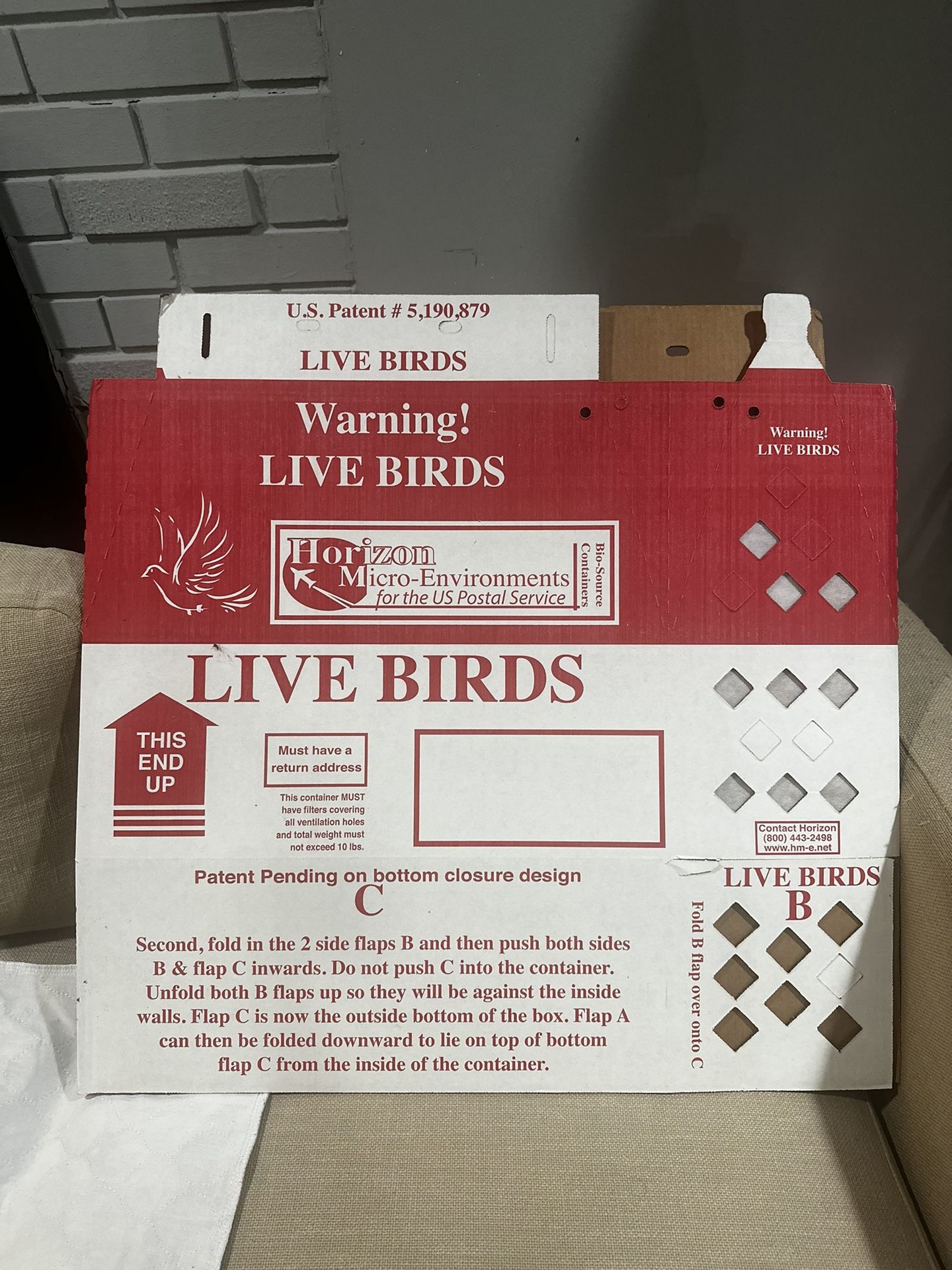 Live Bird Shipping Boxes