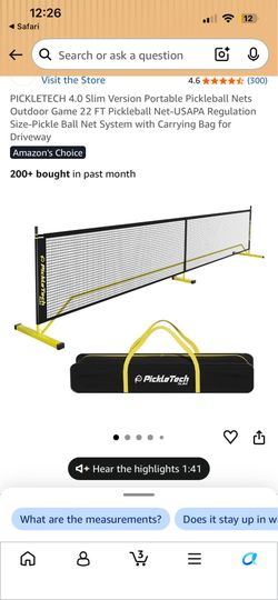 Pickleball net