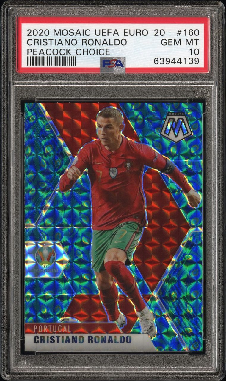 2020 Mosaic UEFA Euro Cristiano Ronaldo Peacock Choice #160 PSA 10 Portugal