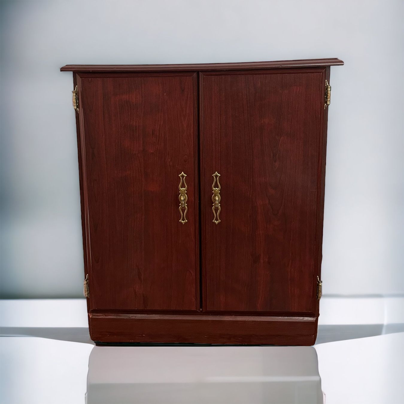 Cabinet Solid Wood Mahogany 2 Layered Shelf Cabinet Furniture
