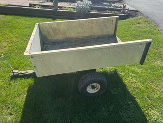 Agri-Fab Yard Dump Trailer 10cu. ft. Missing Tailgate. Must Pickup