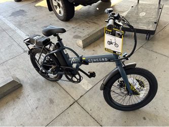 Concord 20" Urbanfold Electric Folding Bike, 36V, Class 2, Blue, Fits Riders 4'11" - 6'2", Adult, Unisex