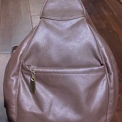 BROWN SHOULDER SLING BAG 