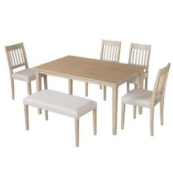 5-Piece Set (4 Chairs and 1 Bench) No Table 