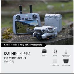 DJI Mini 4 Pro Fly More Combo Plus (DJI RC 2) - Like New Condition