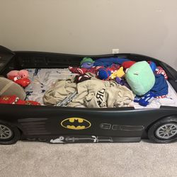 Batman Car Frame Twin Bed With Mattress And Fitted Sheet