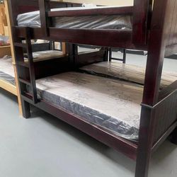 Bunk Bed Twin Over Twin Mattresses Include