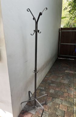 6' Iron Metal Entryway Coat Hat Rack