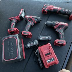 Skill IMPAC motor tool radio flashlight And Drill Include charger and two batteries