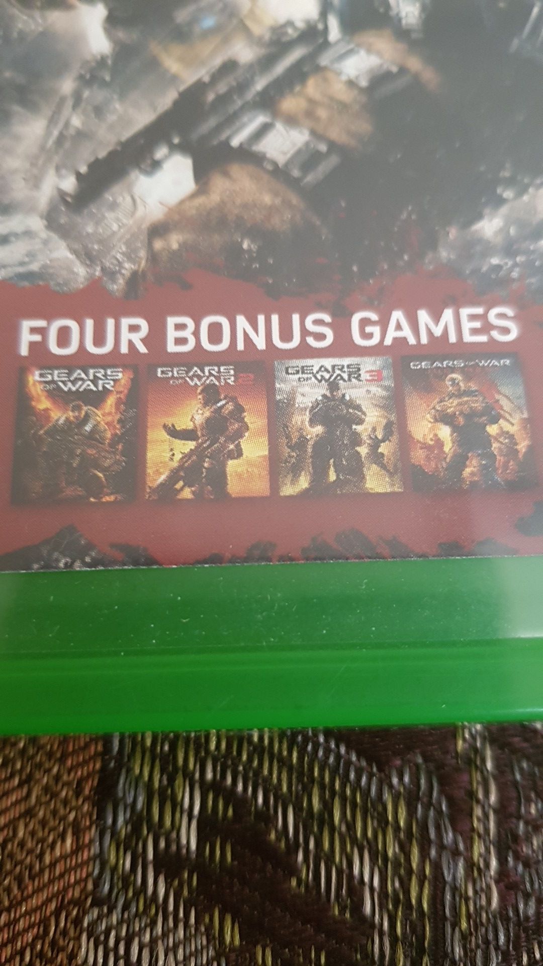 Gears of War 4 XBOX ONE Bonus Games including Gears of War 1, 2, 3, &  Judgment