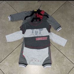 Disney Baby Boy’s Mickey Mouse 4 Piece Outfit, Size 6 Months 