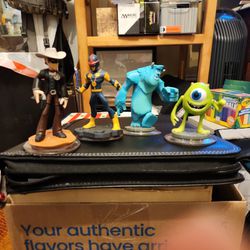 Disney Infinity Lone Ranger Nova And Both Nonsters Inc Figures