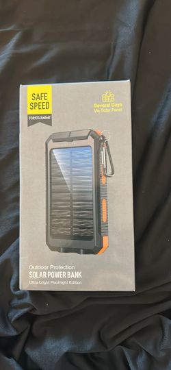 Safe Speed Solar Power Bank Flashlight Edition