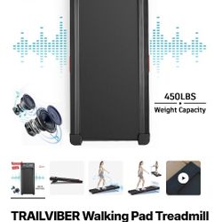 TRAILVIBER Walking Pad Treadmill with 12% 9-Level Auto Incline, Under Desk Treadmill, 450 Ibs