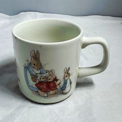 Wedgwood Peter Rabbit White Ceramic Coffee Mug 8 fl oz Made in England