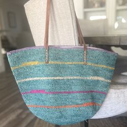 👜  New!! “Mar Y Sol” ~ Cielo Aqua Tote/Shoulder Bag  ~ Imported Eco-Friendly!  