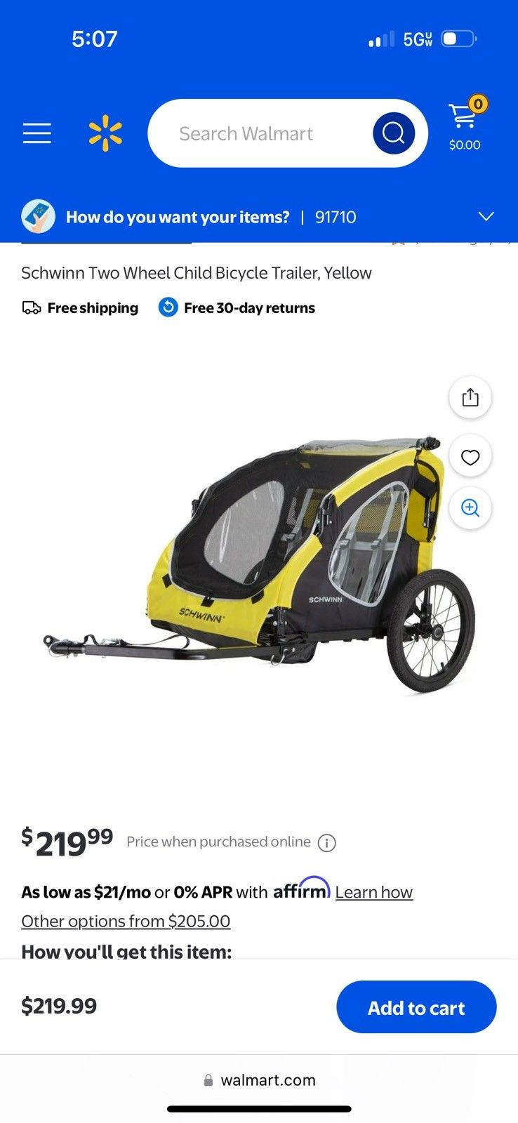 Bike Trailer Fits 2 Kids