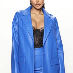 Fashion Nova Blue Blazer / Saco De Mujer
