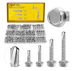 Self Tapping Sheet Metal Screws, 3 bundle sets