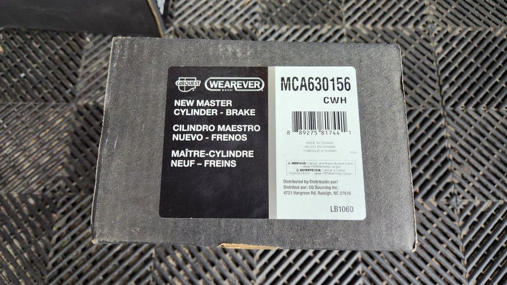 Chysler PT Cruiser/Dodge Neon Carquest Brake Master Cylinder 00 to 05 (New)