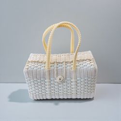 Mexican Artisan Upcycled Plastic Purse Hand Bag Tote Super Cute Recycled Plastic