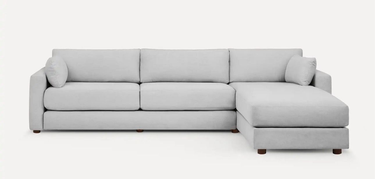 Burrow Span Gray Sleeper Storage Sectional w/ Reversible Chaise