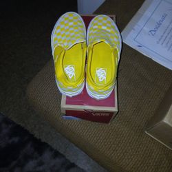Yellow And White Vans