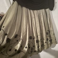 SL Fashions Women's Green and Black Dress