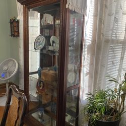 Curio Wood Cabinet 
