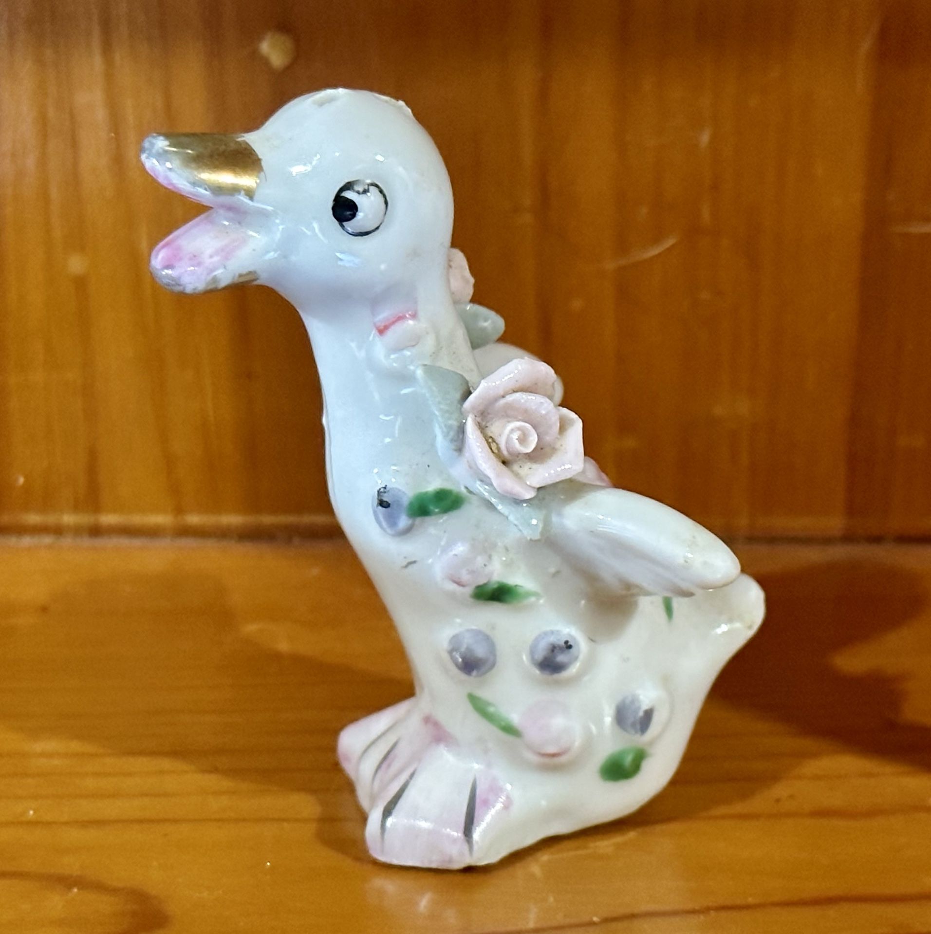 Vintage Collectible Ceramic Duck Figurine Toothpick Holder Home