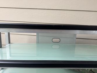 Glass TV stand available for sale 3 rack