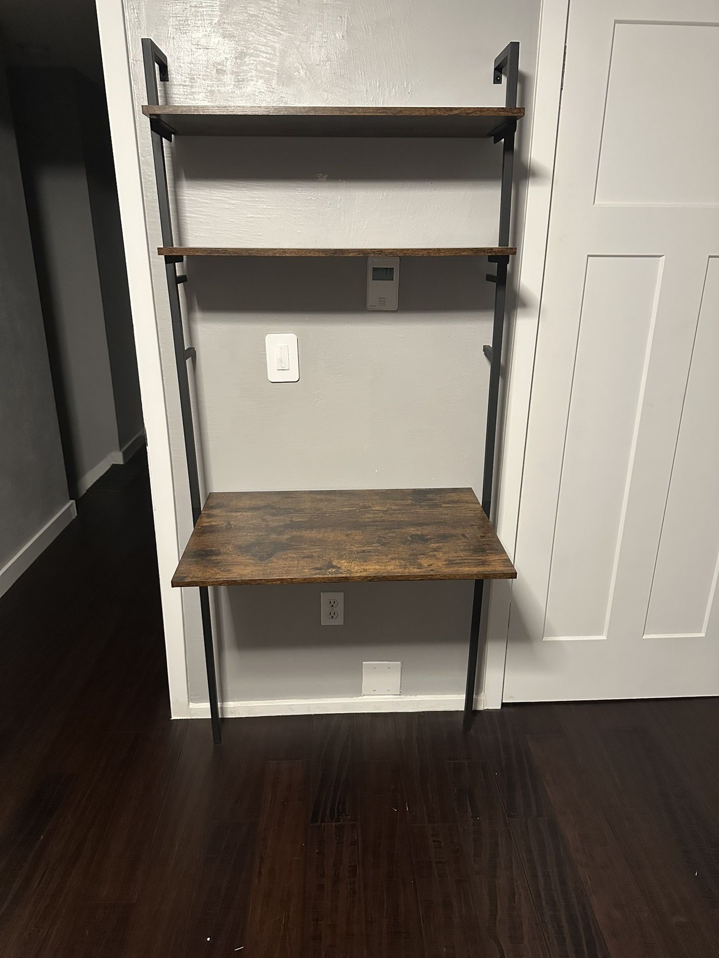Wall Mount Desk with 2 Shelves