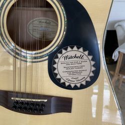 Mitchell 12 String Guitar Acoustic Electric