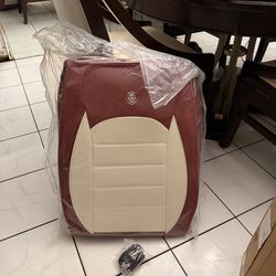 4 seat full car seat covers red & crème