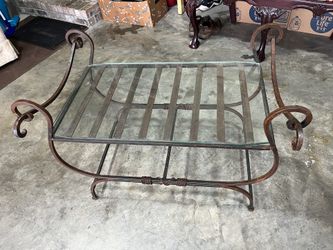 Iron / Plate Glass Coffee Table