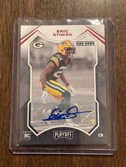 Eric Stokes Playoff Red Zone RC Auto Card