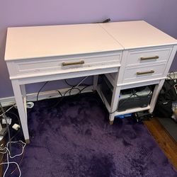 Cosmopolitan Living standing wood desk in lavender