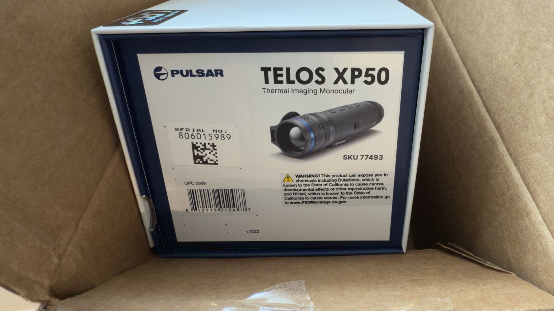 Brand New Pulsar Telos XP50 Thermal Monocular - Never Used!