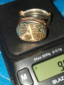 14k Yellow Gold Signet Ring  (A) Size 11