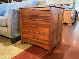 TRADEWINS 3-Drawer Nightstand w/ Tray & Power Strip