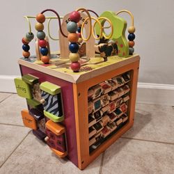 Zany Zoo - Wooden Activity Cube – Activity Center with Alphabet – Educational Toys – Wooden Toys for Toddlers, Kids – 1 Year +