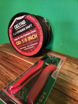 Steel Cable 1/8"  Stainless Black