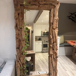 large driftwood mirror