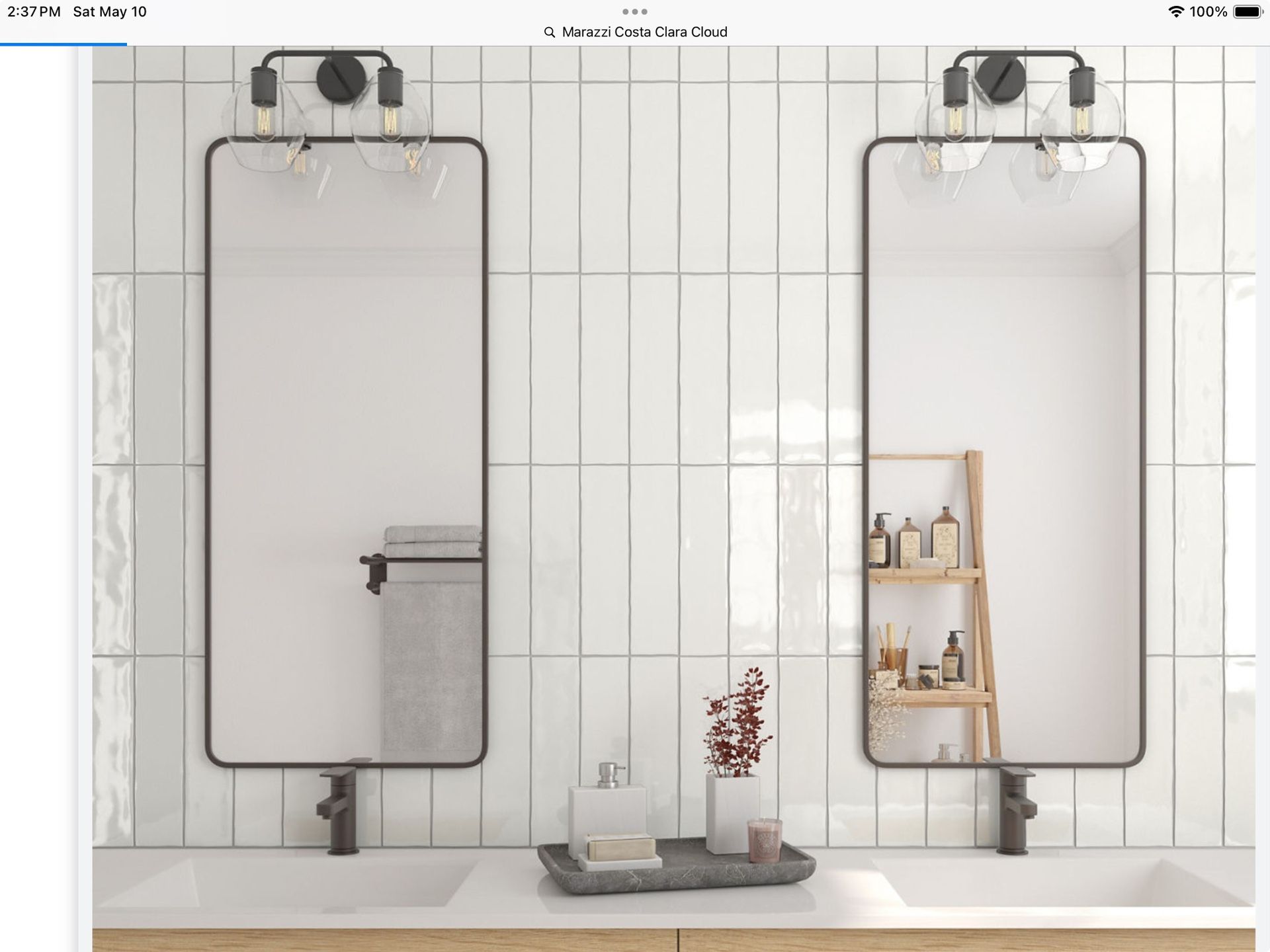 ⭐️ NEW ⭐️ Marazzi Costa Clara 3” x 12” ceramic tile (5) boxes of 44, cloud color