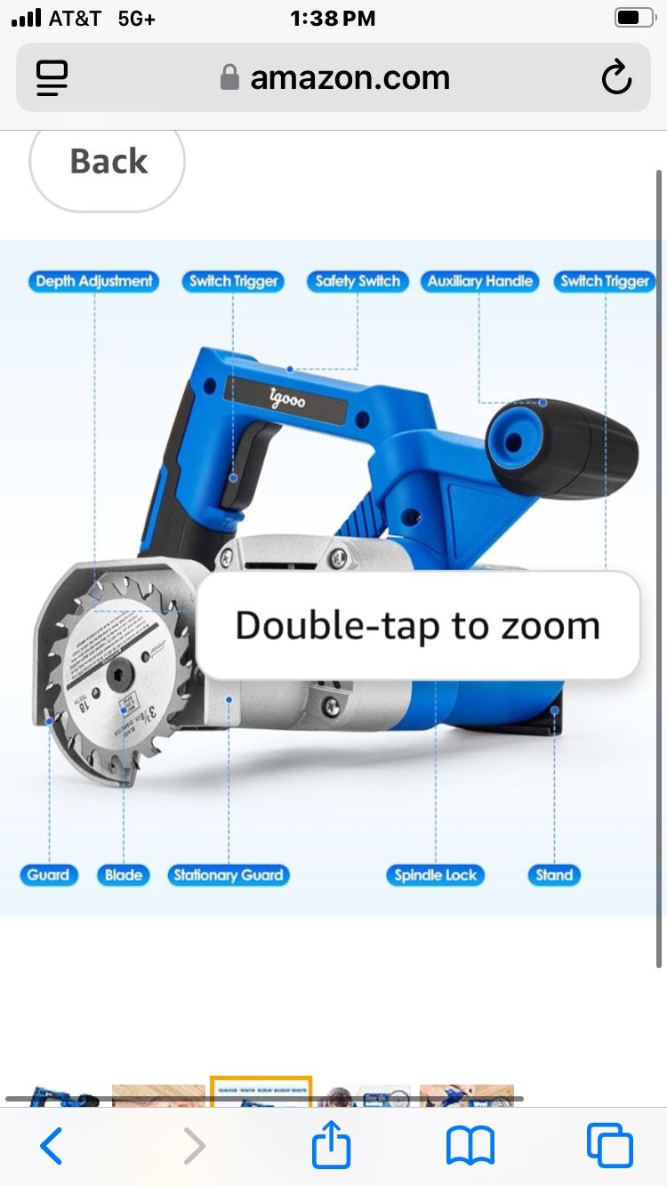 Circular Saw Scie Circulaire Toe Kick Saw EKS85, 3-3/8 In. Blades...