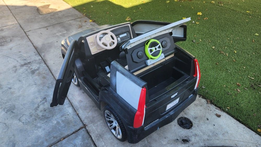 Power Wheels Cadillac Escalade EXT 12V Electric Ride-On TruckÂ